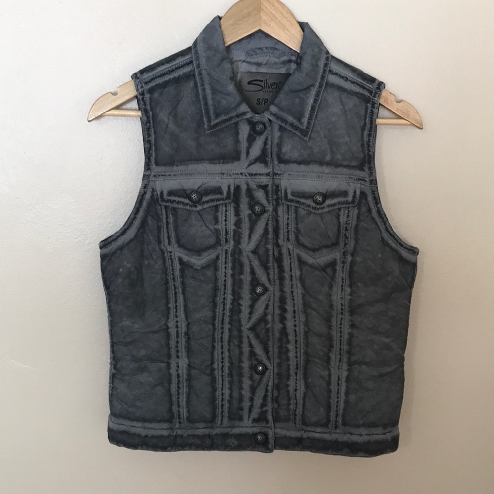 Like New Silver Jeans Puffer Vest. Small